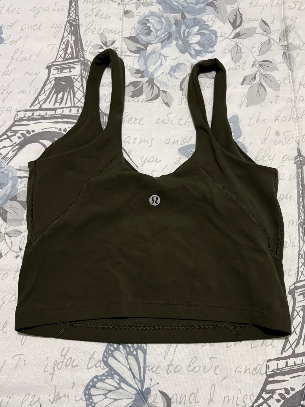Lululemon Align Tank Top Black V-Neck Built-in Bra Size 4